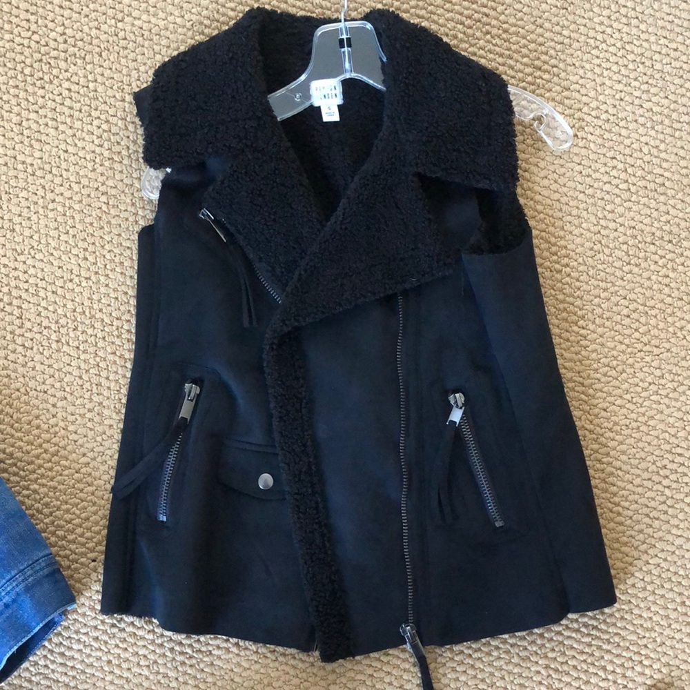 COPY - Faux suede fur lined vest